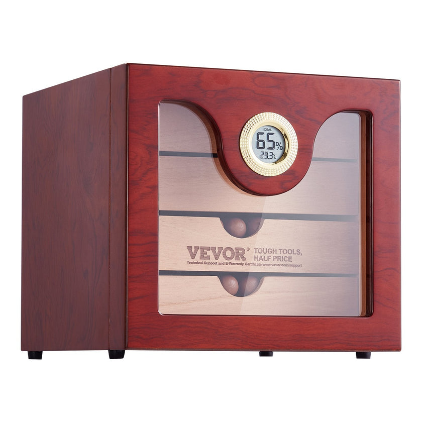 VEVOR 100 Cigar Humidor Cabinet Cedar Cigar Box Humidifier & Hygrometer & Shelve