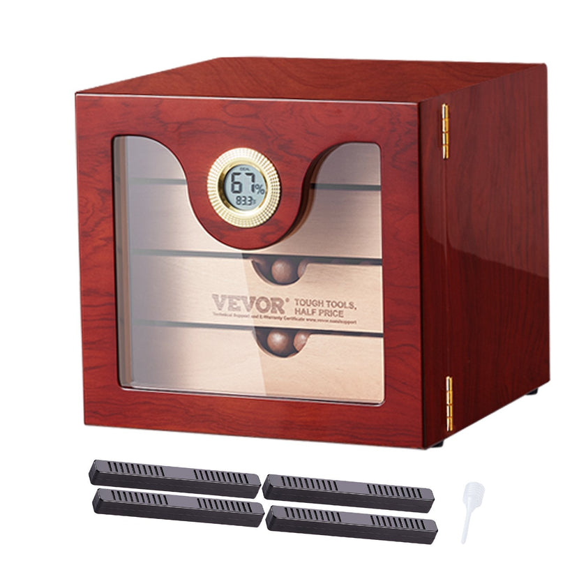 VEVOR 100 Cigar Humidor Cabinet Cedar Cigar Box Humidifier & Hygrometer & Shelve