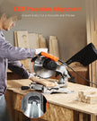 VEVOR Compound Miter Saw 10-Inch Blade 15 Amp Motor 60-Tooth Corded Single Bevel