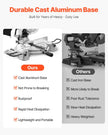 VEVOR Compound Miter Saw 10-Inch Blade 15 Amp Motor 60-Tooth Corded Single Bevel