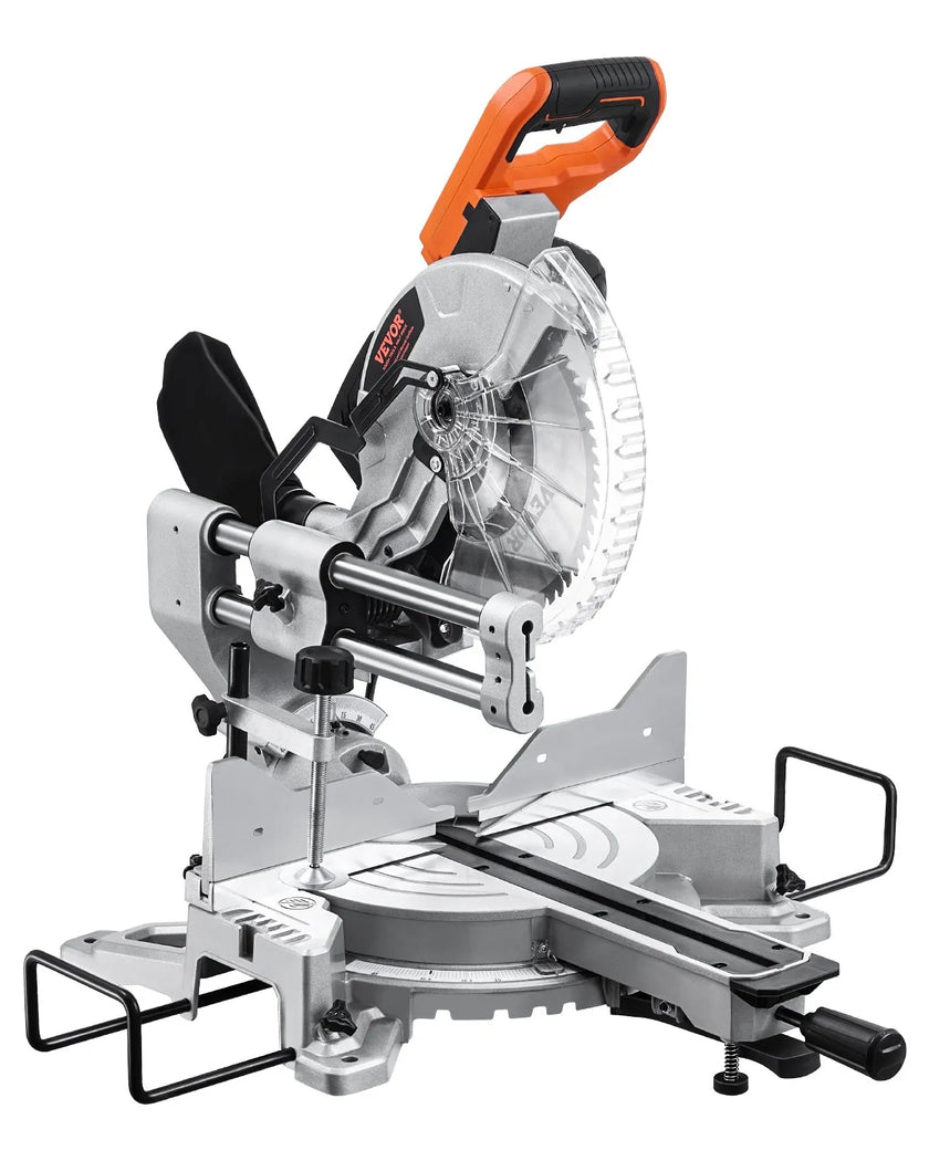 VEVOR Sliding Compound Miter Saw 10-Inch Blade 15 Amp Motor Corded Double Bevel