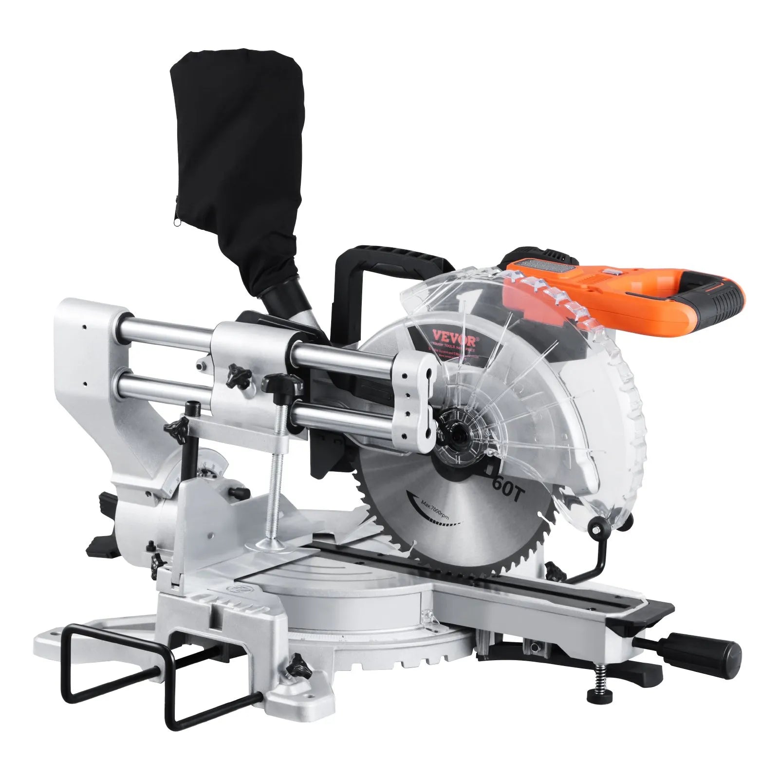 VEVOR Sliding Compound Miter Saw 10-Inch Blade 15 Amp Motor Corded Double Bevel