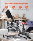 VEVOR Sliding Compound Miter Saw 12-Inch Blade 15 Amp Motor Corded Double Bevel