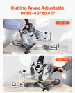 VEVOR Sliding Compound Miter Saw 12-Inch Blade 15 Amp Motor Corded Double Bevel