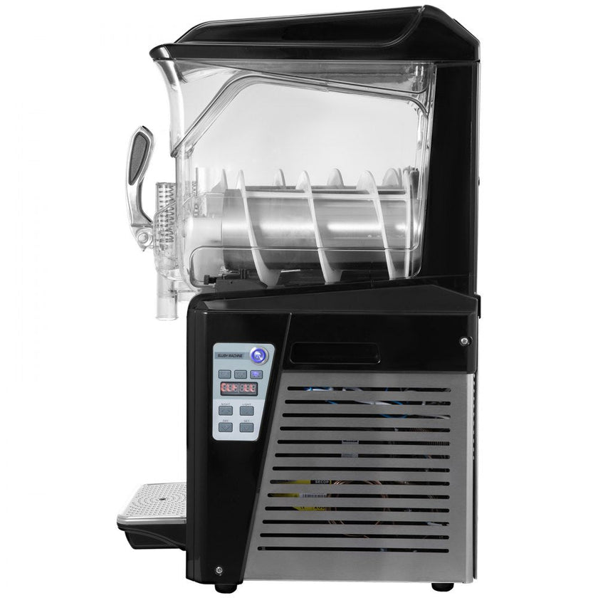 VEVOR Slush Frozen Drink Machine, 10L Tank, 600W Commercial Margarita Maker with 24.8°F to 28.4°F Temperature, Automatic Cleaning Cold Drink and Slush Modes, Perfect for Restaurants Cafes Bars