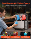 VEVOR Margarita Machine, 3LX2 Tank Slushy Machine Commercial, 340W Frozen Margarita Machine with Temperature Preservation, Stainless Steel Home Slush Frozen Drink Machine with Automatic Clean, Black