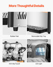 VEVOR Margarita Machine, 3LX2 Tank Slushy Machine Commercial, 340W Frozen Margarita Machine with Temperature Preservation, Stainless Steel Home Slush Frozen Drink Machine with Automatic Clean, Black