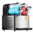 VEVOR Margarita Machine, 3LX2 Tank Slushy Machine Commercial, 340W Frozen Margarita Machine with Temperature Preservation, Stainless Steel Home Slush Frozen Drink Machine with Automatic Clean, Black