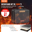 VEVOR Fireproof Document Box, Fireproof Document Bag with Lock 2000?, 3-layer Fireproof and Waterproof File Box 14.17x10.63x4.13 inch with Zipper, for Money, Documents, Jewelry and Passport