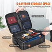 VEVOR Fireproof Document Box, Fireproof Document Bag with Lock 2000?, 3-layer Fireproof and Waterproof File Box 14.17x10.63x4.13 inch with Zipper, for Money, Documents, Jewelry and Passport
