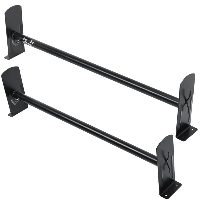 VEVOR Van Roof Ladder Rack, 2 Bars Alloy Steel Roof Racks, 500 LBS Capacity Rain-Gutter Roof Rack, Adjustable Length 35.8