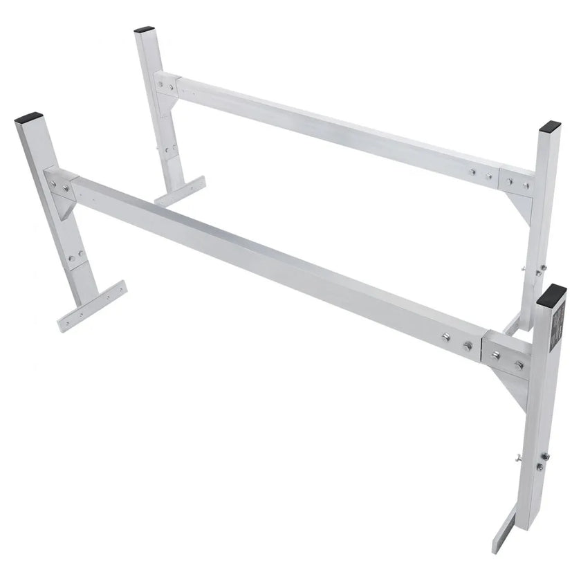 VEVOR Van Roof Ladder Rack, 2 Bars Aluminum Alloy Roof Ladder Racks, 400 LBS Capacity Rain-Gutter Van Roof Rack, Adjustable Length 51.2