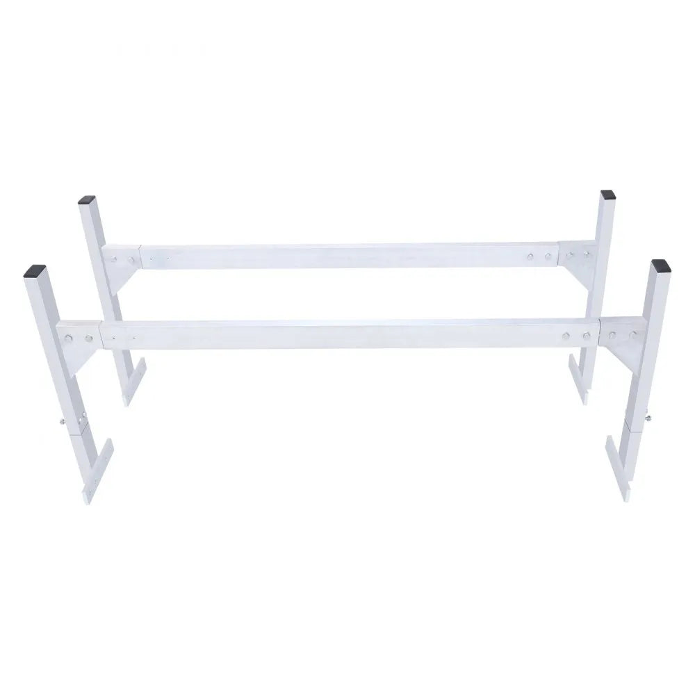 VEVOR Van Roof Ladder Rack, 2 Bars Aluminum Alloy Roof Ladder Racks, 400 LBS Capacity Rain-Gutter Van Roof Rack, Adjustable Length 51.2