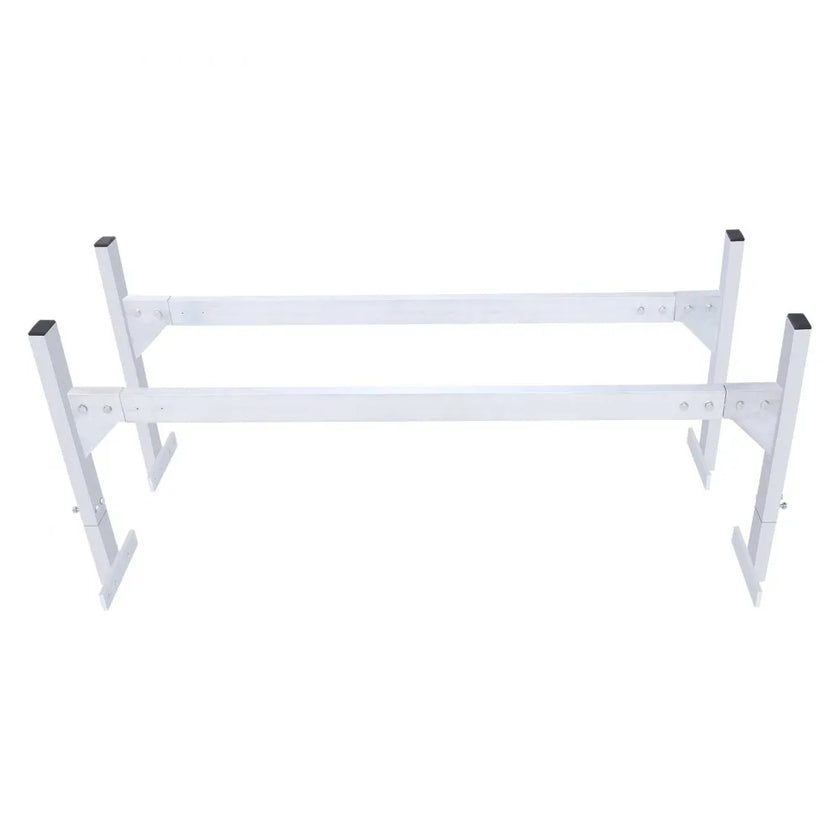 VEVOR Van Roof Ladder Rack, 2 Bars Aluminum Alloy Roof Ladder Racks, 400 LBS Capacity Rain-Gutter Van Roof Rack, Adjustable Length 51.2