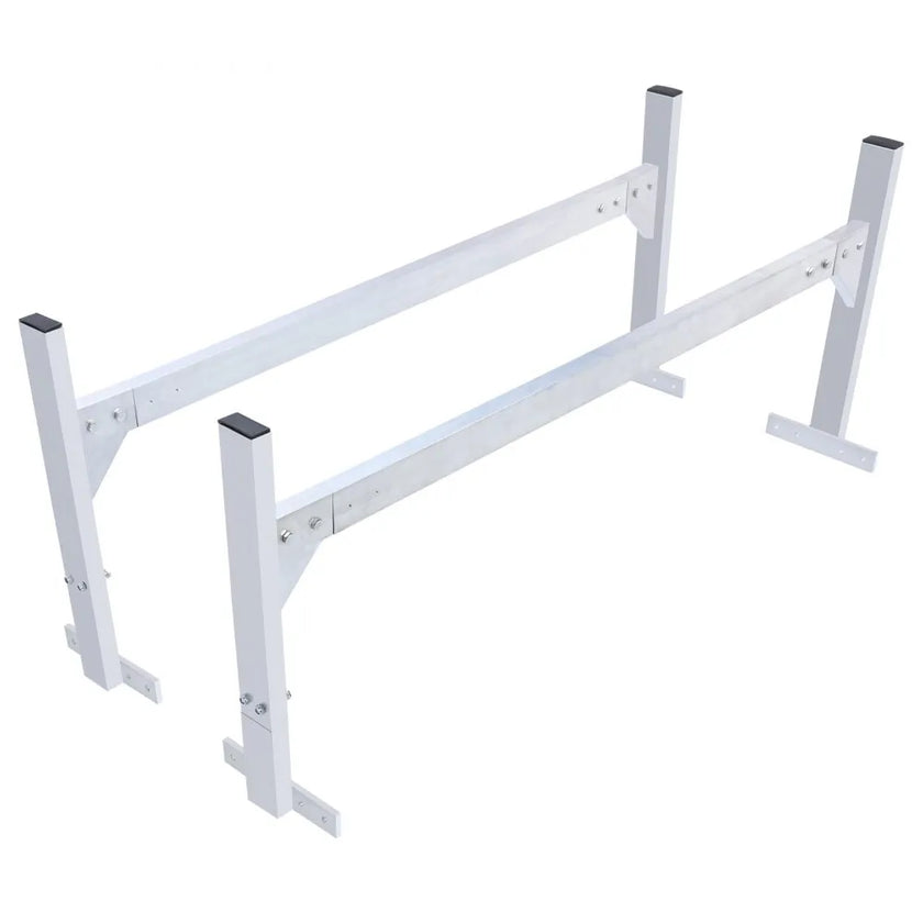 VEVOR Van Roof Ladder Rack, 2 Bars Aluminum Alloy Roof Ladder Racks, 400 LBS Capacity Rain-Gutter Van Roof Rack, Adjustable Length 51.2