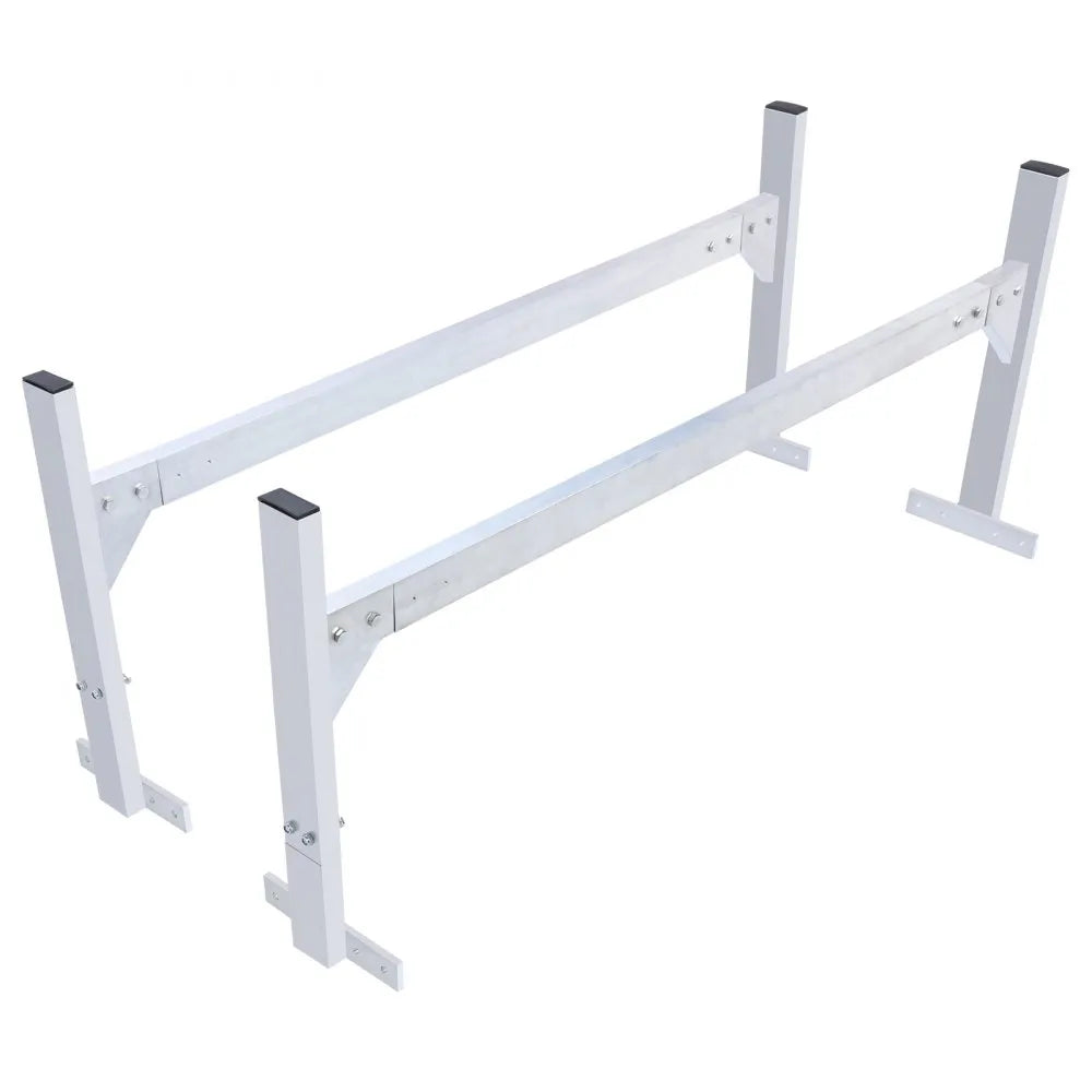 VEVOR Van Roof Ladder Rack, 2 Bars Aluminum Alloy Roof Ladder Racks, 400 LBS Capacity Rain-Gutter Van Roof Rack, Adjustable Length 51.2