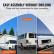 VEVOR Van Roof Ladder Rack, 3 Bars Alloy Steel Roof Racks, 750 LBS Capacity Rain-Gutter Roof Rack, Adjustable Length 40.2