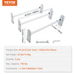 VEVOR Van Roof Ladder Rack, 3 Bars Alloy Steel Roof Racks, 750 LBS Capacity Rain-Gutter Roof Rack, Adjustable Length 40.2
