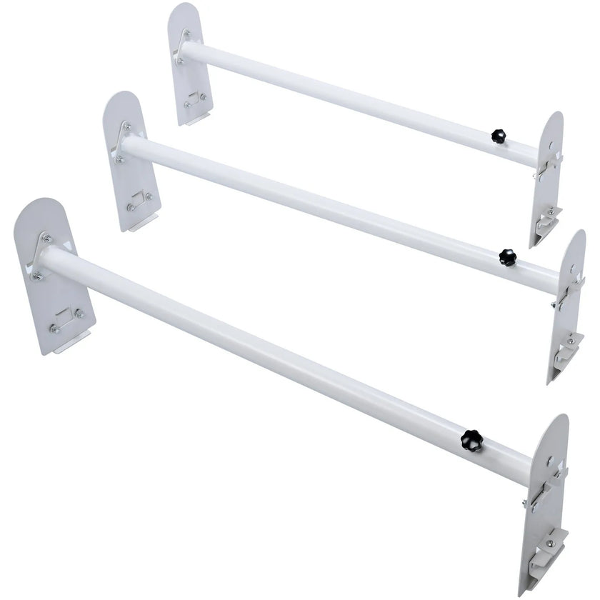 VEVOR Van Roof Ladder Rack, 3 Bars Alloy Steel Roof Racks, 750 LBS Capacity Rain-Gutter Roof Rack, Adjustable Length 40.2