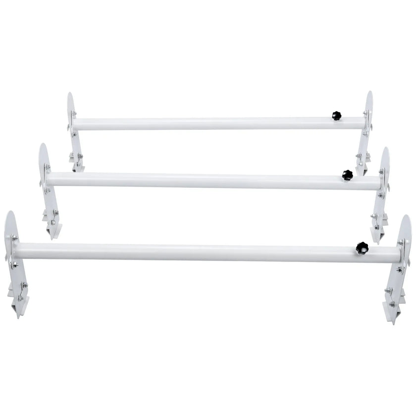 VEVOR Van Roof Ladder Rack, 3 Bars Alloy Steel Roof Racks, 750 LBS Capacity Rain-Gutter Roof Rack, Adjustable Length 40.2