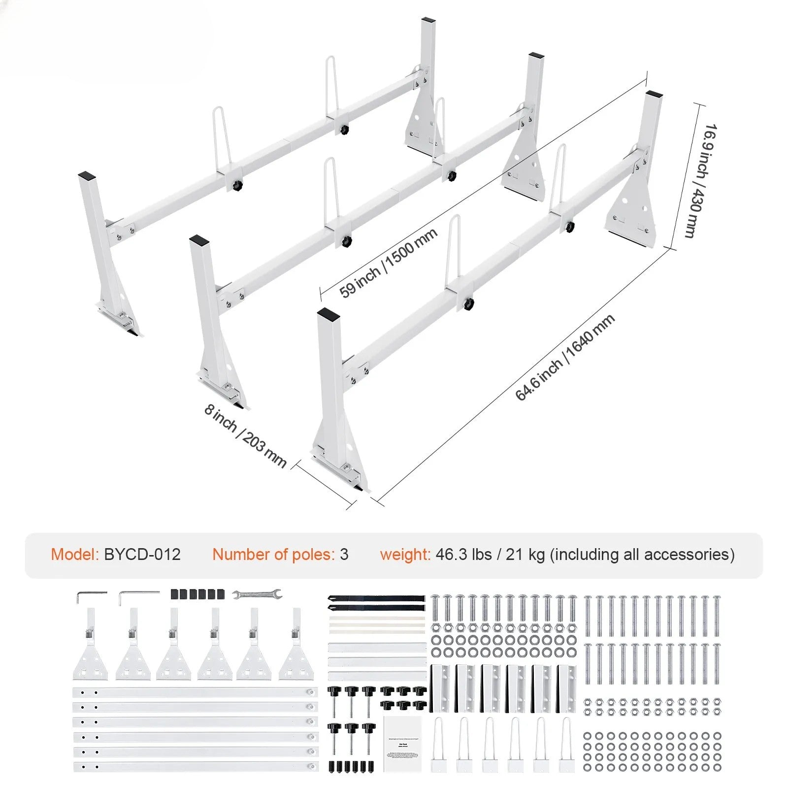 VEVOR Trailer Ladder Rack, 59