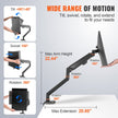 VEVOR Single Monitor Mount, Supports 13