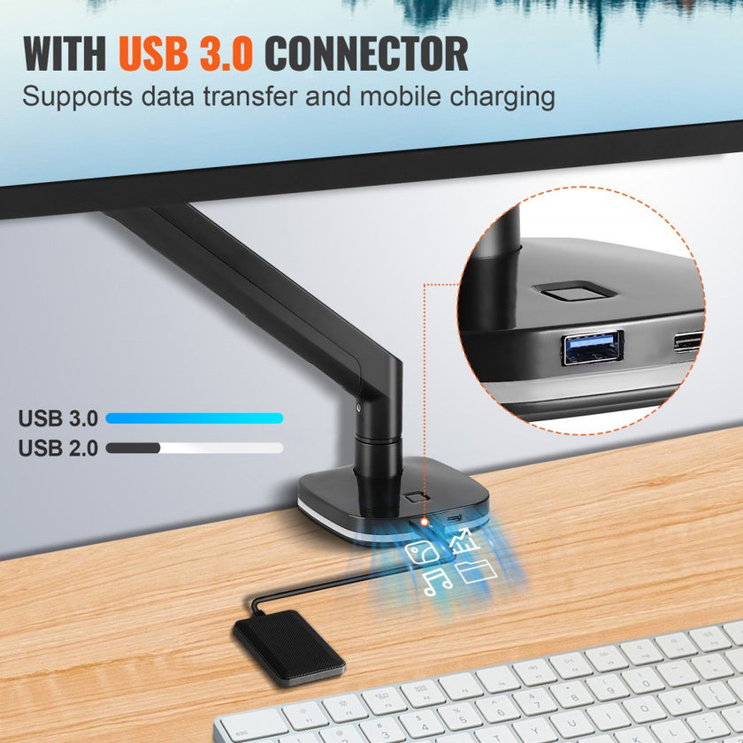 VEVOR Single Monitor Mount, Supports 13