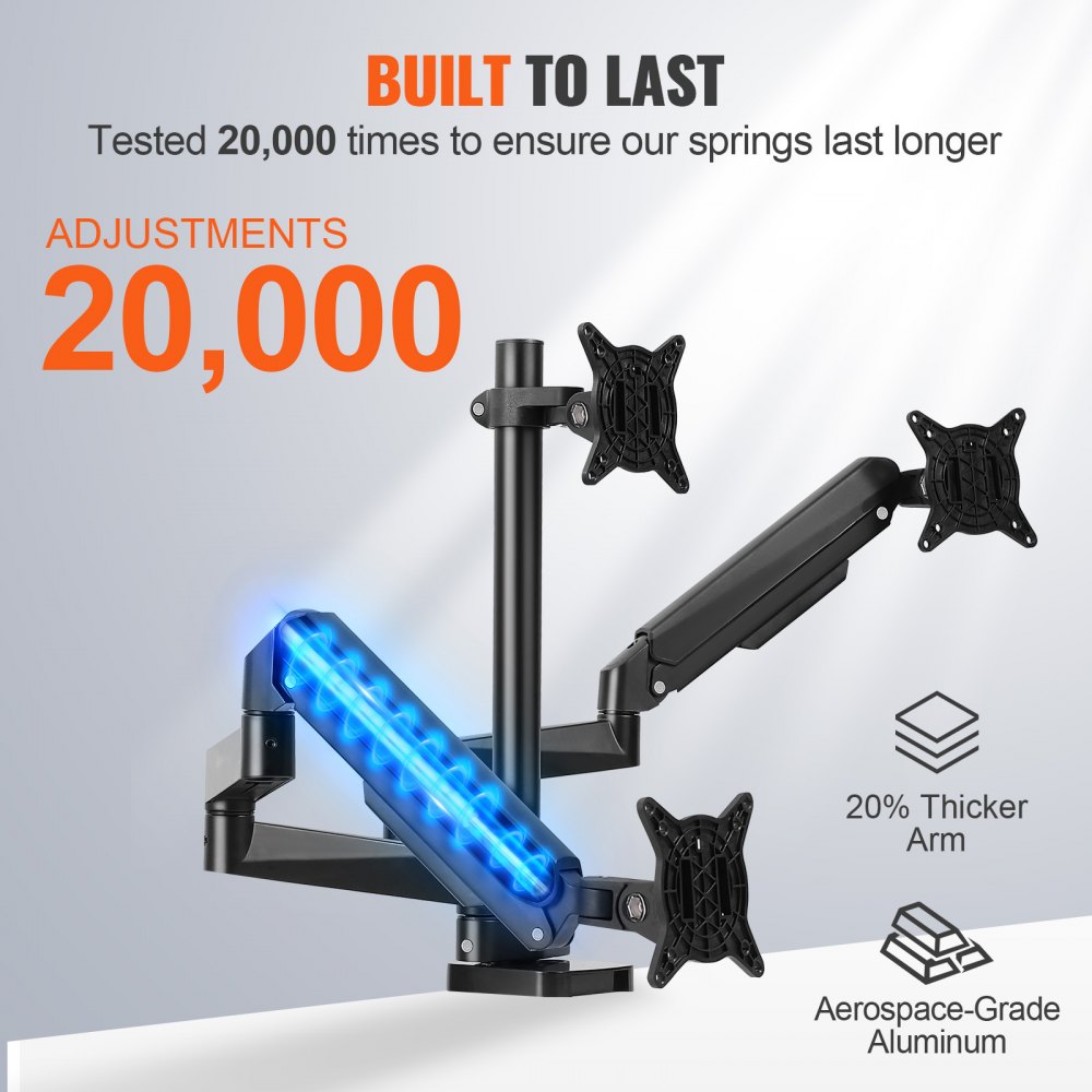VEVOR Triple Monitor Mount, Supports 13