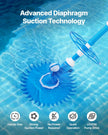 VEVOR Suction Pool Cleaner Vacuum Cleaner 12 Hoses for In/Above-ground Pool