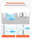VEVOR Suction Pool Cleaner Vacuum Cleaner 12 Hoses for In/Above-ground Pool