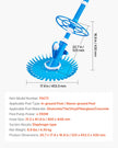 VEVOR Suction Pool Cleaner Vacuum Cleaner 12 Hoses for In/Above-ground Pool