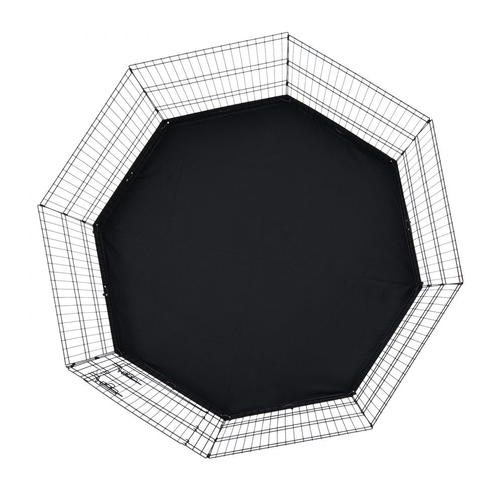 VEVOR Dog Playpen 8 Panels Foldable Metal Dog Exercise Pen with Bottom Pad 30