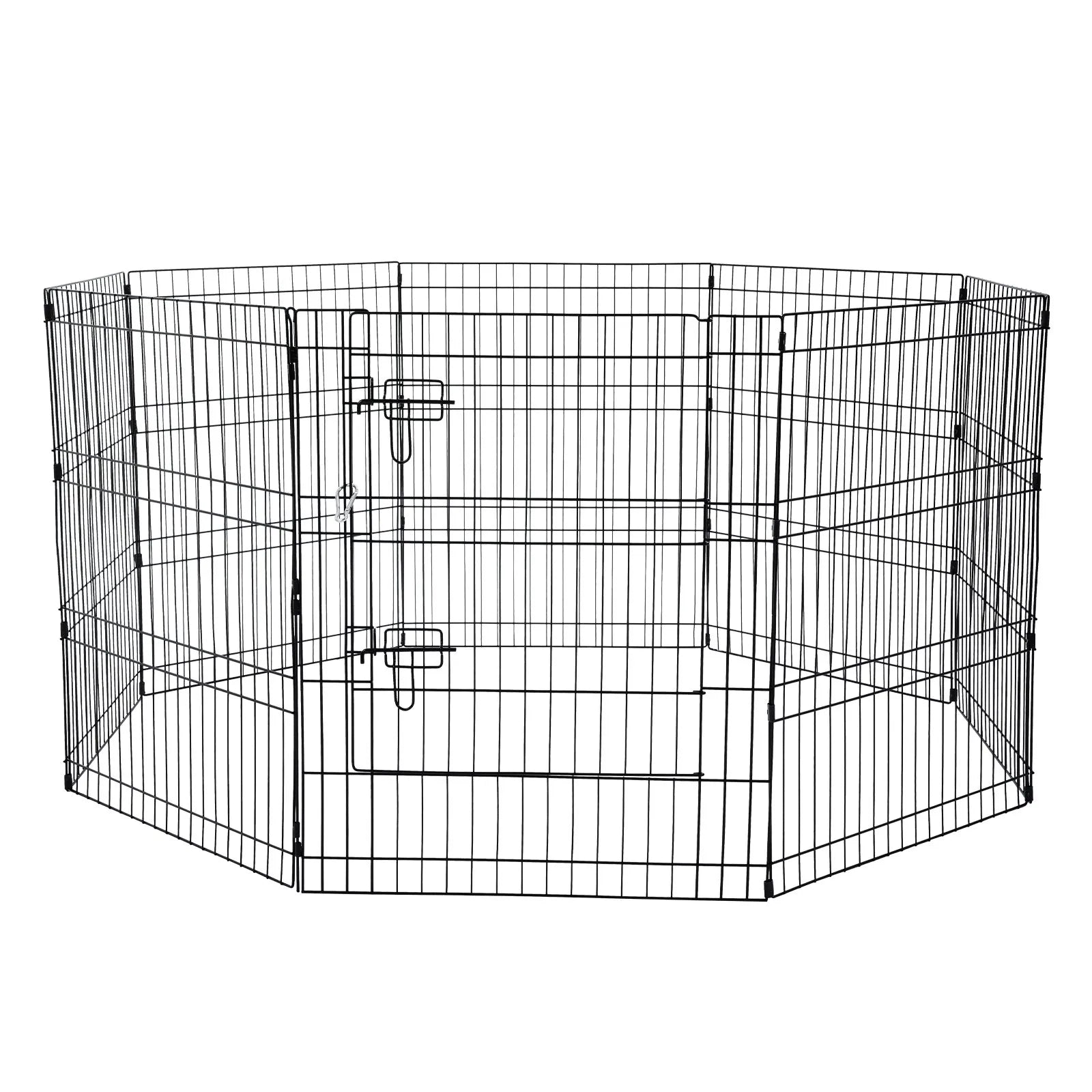 VEVOR Dog Playpen 8 Panels Foldable Metal Dog Exercise Pen with Top Cover 30
