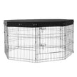 VEVOR Dog Playpen 8 Panels Foldable Metal Dog Exercise Pen with Top Cover 30