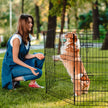 VEVOR Dog Playpen 8 Panels Foldable Metal Dog Exercise Pen with Pad Cover 30