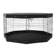 VEVOR Dog Playpen 8 Panels Foldable Metal Dog Exercise Pen with Pad Cover 30