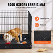 VEVOR Dog Playpen 4 Panels Foldable Metal Dog Exercise Pen with Bottom Pad 36 in