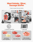 VEVOR Commercial Electric Meat Grinder Slicer 14 Lbs/Min Sausage Stuffer Maker