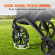 VEVOR Folding Rollator Walker for Seniors and Adults, Lightweight Aluminum Rolling Walker with Seat and Adjustable Handle, 4-Wheel Outdoor Mobility Walker with Spacious Storage Bag, 300LBS Capacity