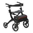 VEVOR Folding Rollator Walker for Seniors and Adults, Lightweight Aluminum Rolling Walker with Seat and Adjustable Handle, 4-Wheel Outdoor Mobility Walker with Spacious Storage Bag, 300LBS Capacity
