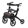 VEVOR Folding Rollator Walker for Seniors and Adults, Lightweight Aluminum Rolling Walker with Seat and Adjustable Handle, 4-Wheel Outdoor Mobility Walker with Spacious Storage Bag, 300LBS Capacity