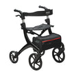 VEVOR Folding Rollator Walker for Seniors and Adults, Lightweight Aluminum Rolling Walker with Seat and Adjustable Handle, 4-Wheel Outdoor Mobility Walker with Spacious Storage Bag, 300LBS Capacity