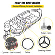 VEVOR Outboard Steering System 10' Steering Cable Marine Steering System 3/4'' Steering Shaft with 13.5 Inch Wheel Flat Interface Marine Steering Kit for Yachts and Waterborne Vehicles