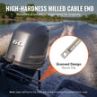 VEVOR Boat Steering Cable, 17 Feet Outboard Marine Rotary Steering Cable, 1/2 Ton High Tensile Strength, Replacement Steering Cable Compatible with Most Single-Station Outboard Steering Systems