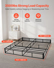 VEVOR Box Spring King Size Bed Frame with Fabric Cloth 79.1L x 75.8W x 9.1H in