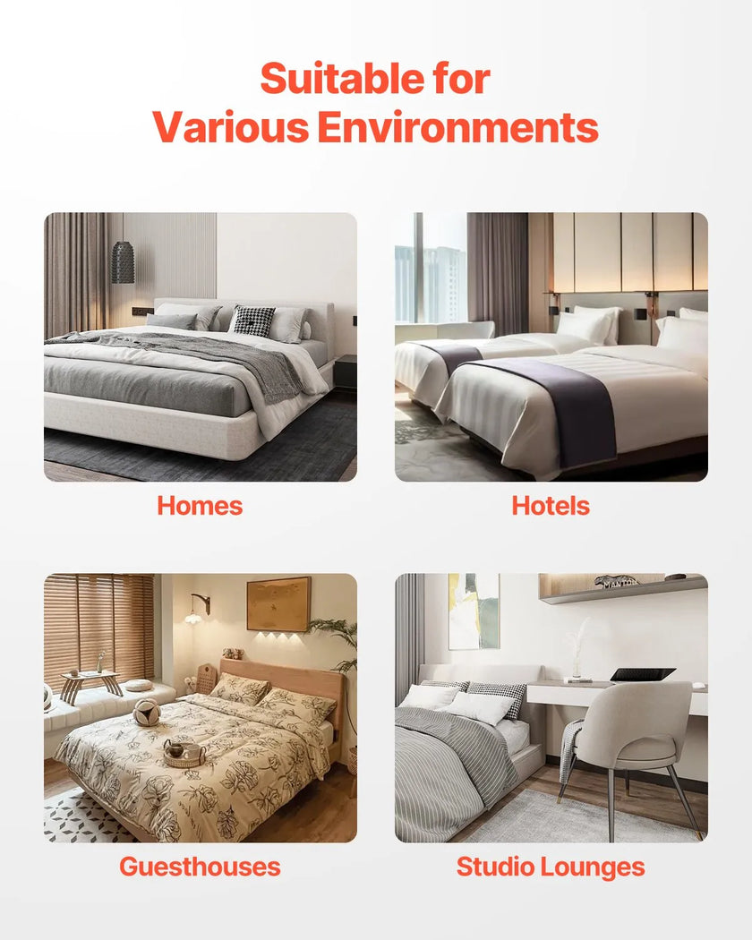 VEVOR Box Spring King Size Bed Frame with Fabric Cloth 79.1L x 75.8W x 9.1H in