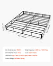 VEVOR Box Spring King Size Bed Frame with Fabric Cloth 79.1L x 75.8W x 9.1H in