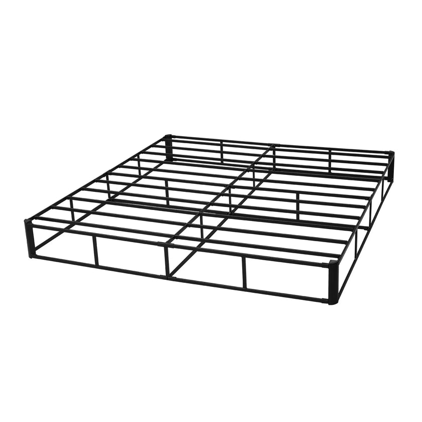 VEVOR Box Spring King Size Bed Frame with Fabric Cloth 79.1L x 75.8W x 9.1H in