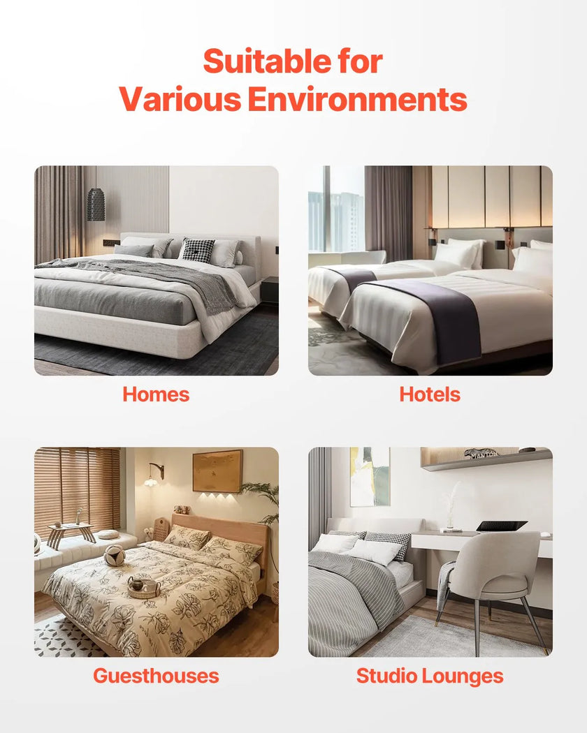 VEVOR Box Spring Queen Size Bed Frame with Fabric Cloth 79.1 L x 59.4 W x 4 H in