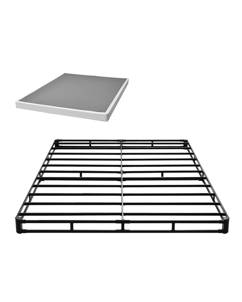 VEVOR Box Spring Queen Size Bed Frame with Fabric Cloth 79.1 L x 59.4 W x 4 H in